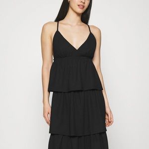 Purchased at Nordstrom Rack, black midi length cocktail dress